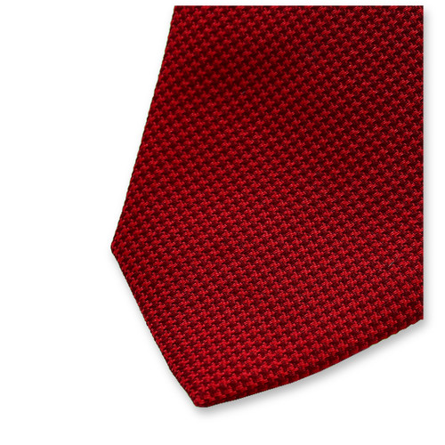 Cravate étroite rouge Pied de Poule (2)