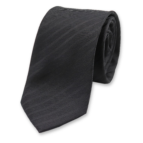 Cravate à rayures étroites - Noir (1)