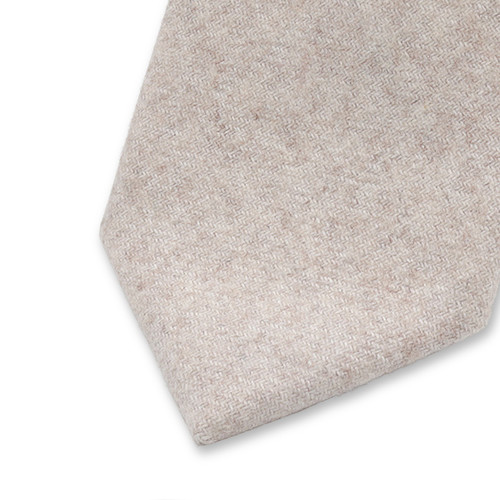 Cravate Beige - Laine (2)