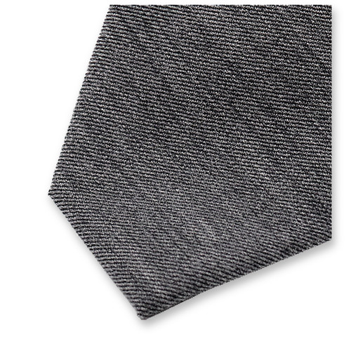 Cravate étroite structure laine Gris foncé (2)