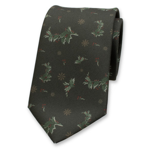 Cravate de Noël verte Holly (1)