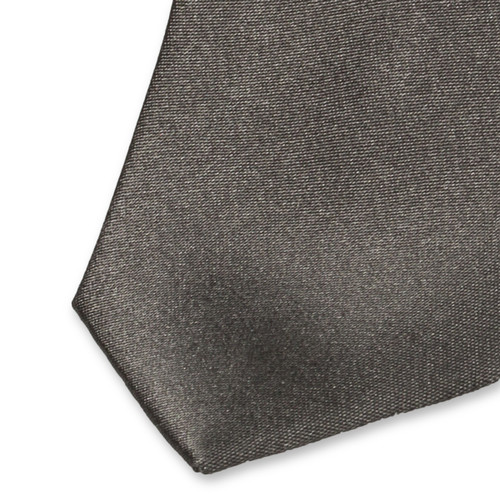 Cravate extra slim en satin gris foncé (2)