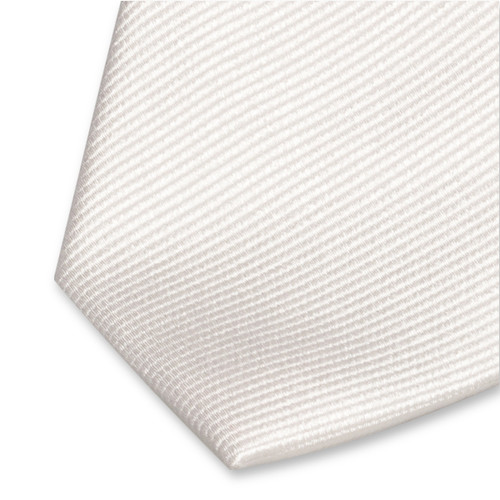 Cravate femme blanche - Soie (2)