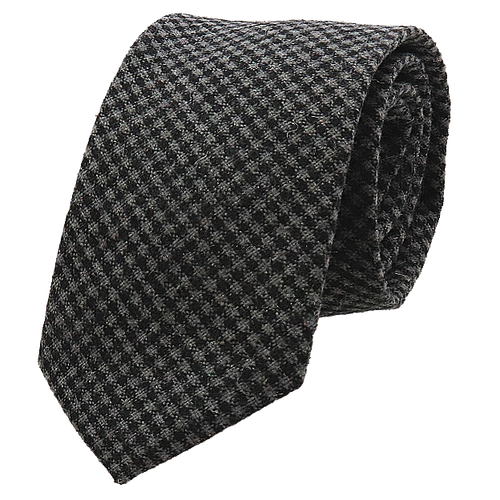 Cravate en laine - noir/grix (1)