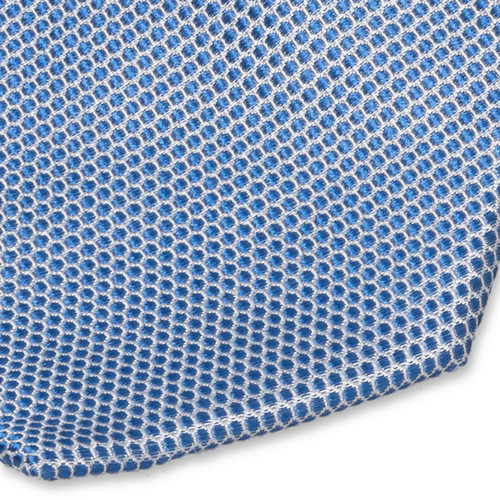 Cravate bleu à structure circulaire (2)