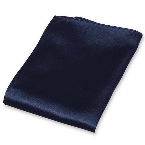 Pochette satin bleu foncé  (1)