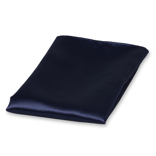 Pochette bleue marine de satin polyester (1)