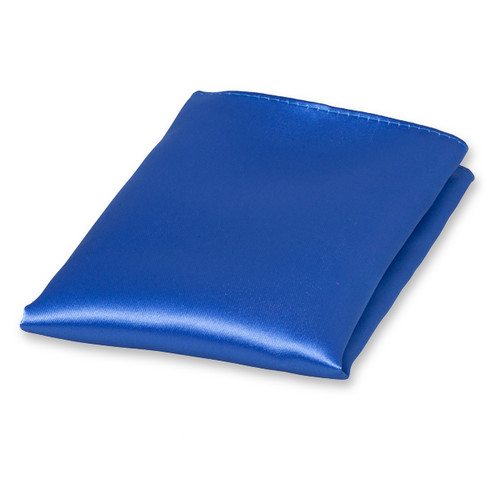 Pochette bleue de satin polyester (1)