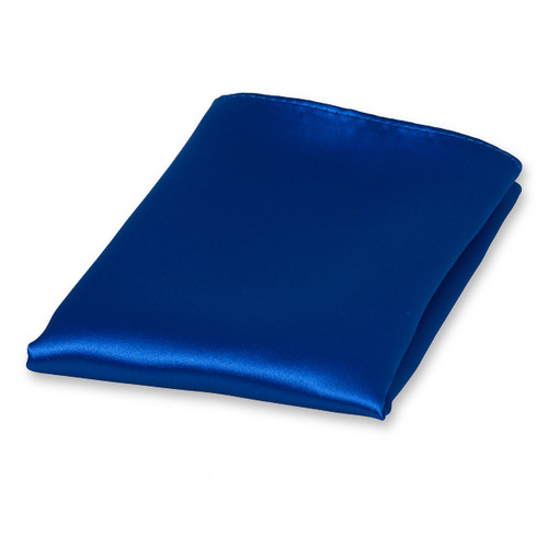 Pochette bleu roi de satin polyester (1)