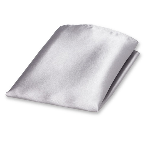 Pochette grise de satin polyester (1)