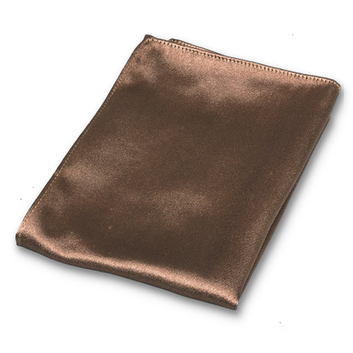 Pochette Marron Doré - Satin de soie (1)