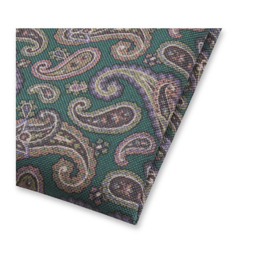 Pochette de costume Paisley Vert Foncé (2)