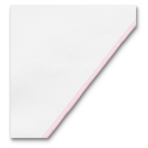 Pochette de costume blanche - Détail rose (2)