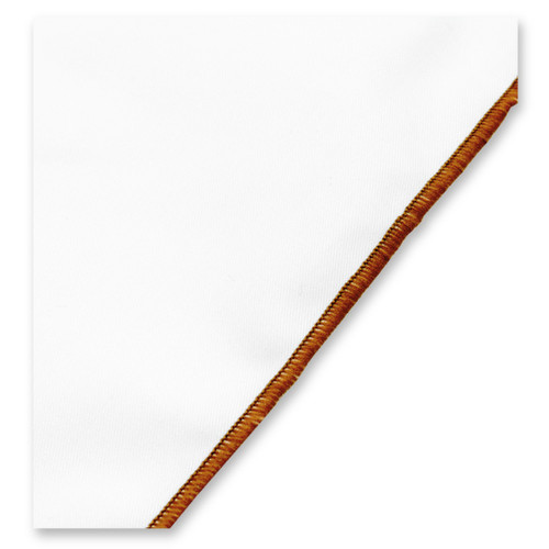 Pochette de costume blanche - Détail marron clair (2)