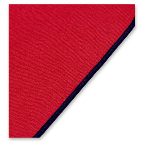 Pochette de costume rouge - Détail Bleu Foncé (2)