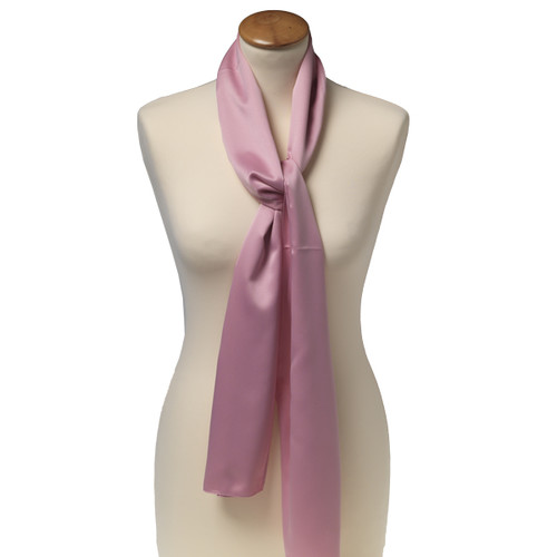 Foulard polyester rose clair - rectangle (1)