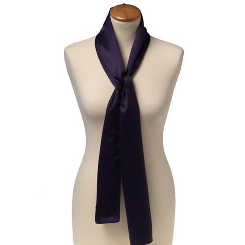 Foulard polyester violet foncé - rectangle (1)