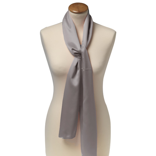 Foulard polyester uni gris - Rechteckig (1)