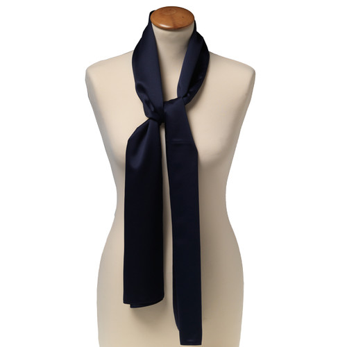 Foulard polyester uni bleu foncé - rectangle (1)