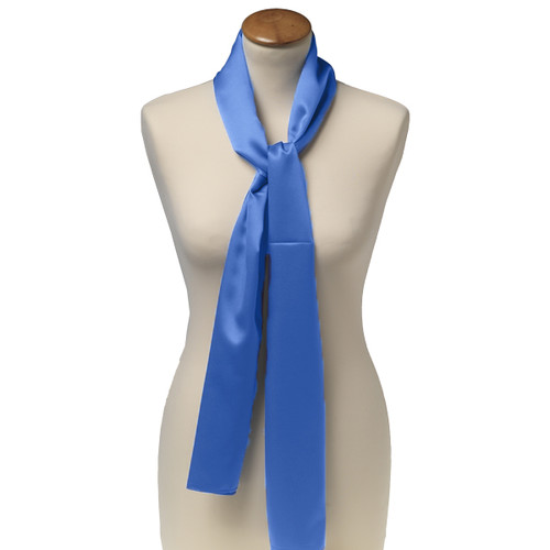 Foulard polyester bleu - rectangle (1)
