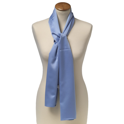 Foulard polyester bleu clair - rectangle (1)
