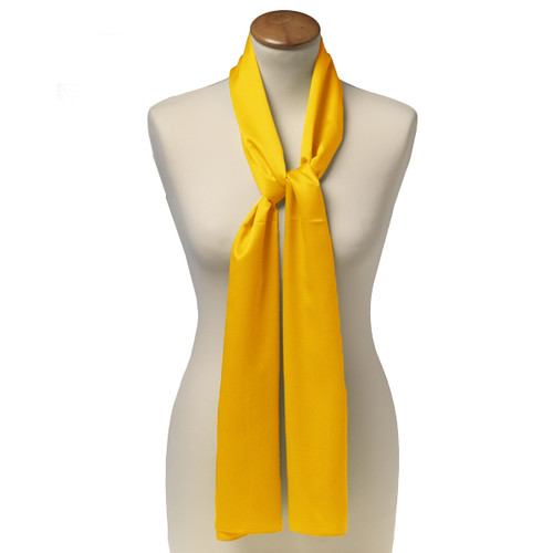 Foulard polyester jaune - rectangle (1)