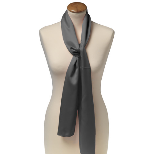 Foulard polyester gris foncé - rectangle (1)