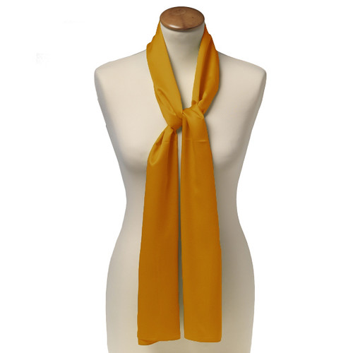 Foulard polyester jaune ocre - rectangle (1)
