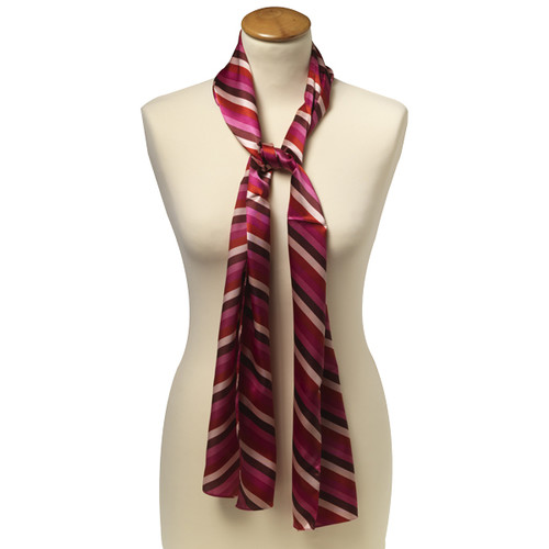 Foulard aux rayures rose (1)