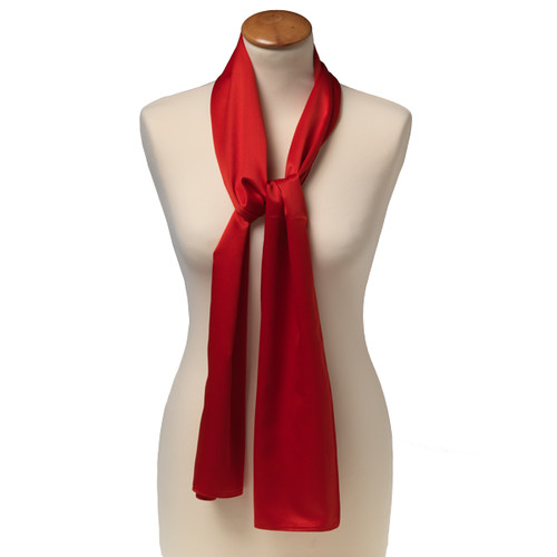 Foulard polyester rouge - rectangle (1)