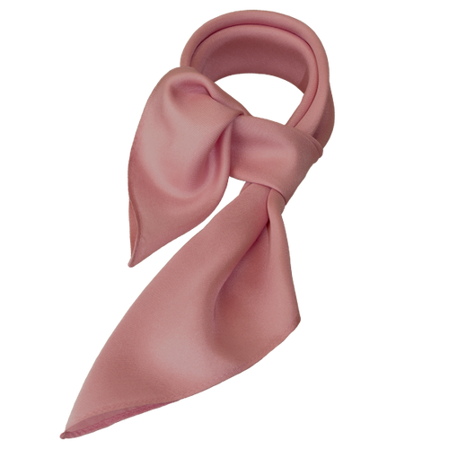 Foulard polyester Vieux Rose - carré (1)