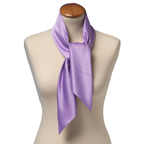 Foulard polyester lilas - carré (2)