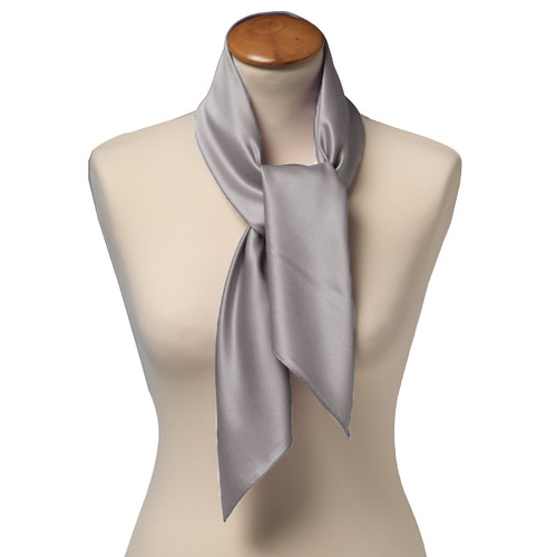 Foulard polyester gris - carré (2)