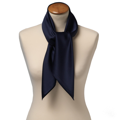 Foulard polyester bleu foncé - carré (2)