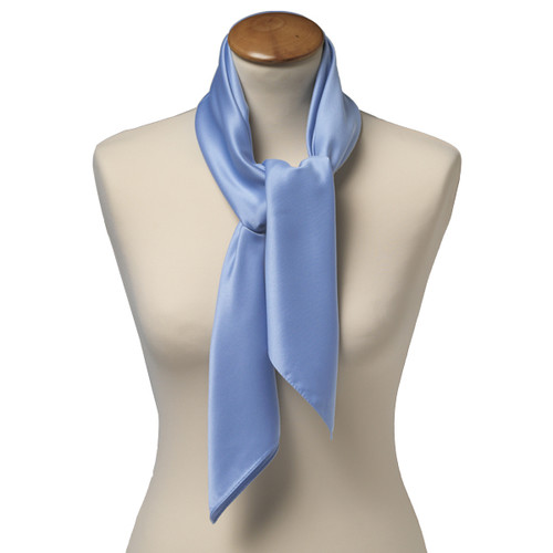 Foulard polyester bleu clair - carré (2)