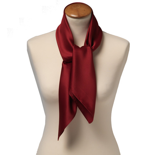 Foulard polyester bordeaux - carré (2)