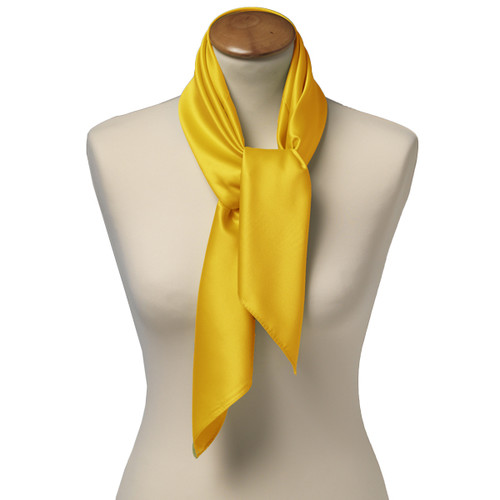 Foulard polyester jaune - carré (2)