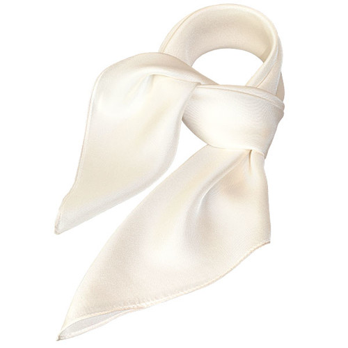 Foulard polyester crème - carré (1)