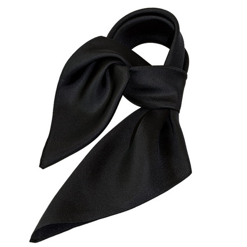 Foulard polyester noir - carré (1)