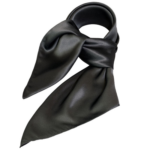 Foulard polyester gris foncé - carré (1)