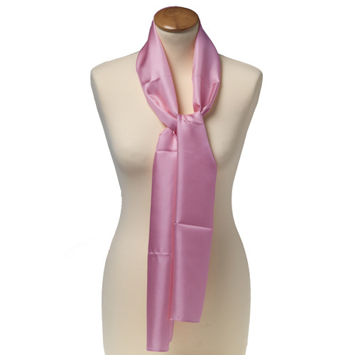 Foulard soie rose clair - rectangle (1)