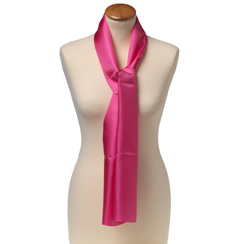 Foulard soie rose vif - rectangle (1)