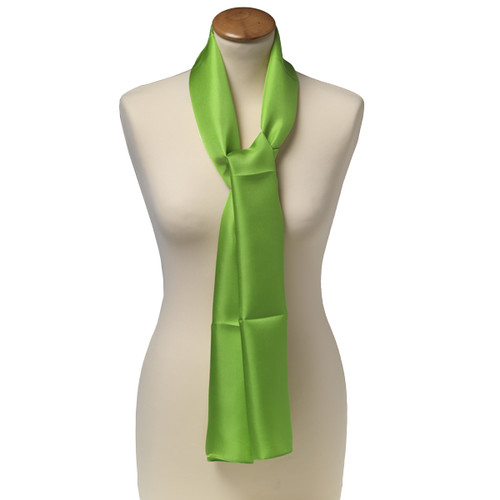 Foulard soie vert pomme - rectangle (1)