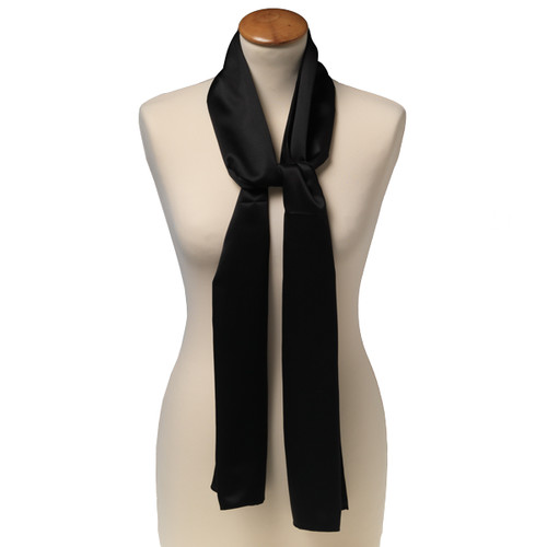 Foulard soie noir - rectangle (1)