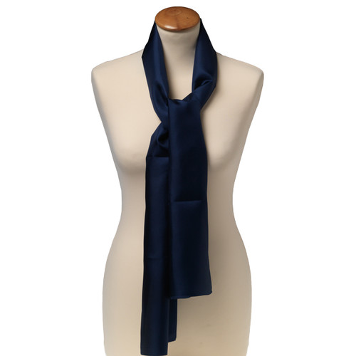 Foulard soie bleu foncé - rectangle (1)