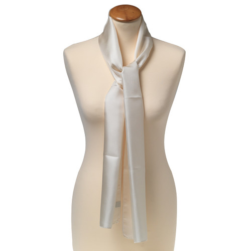 Foulard soie crème - rectangle (1)