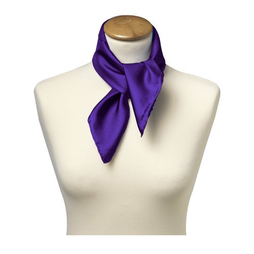 Foulard soie violet - carré (2)
