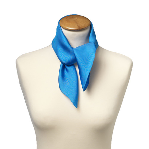 Foulard soie bleu vif - carré (2)