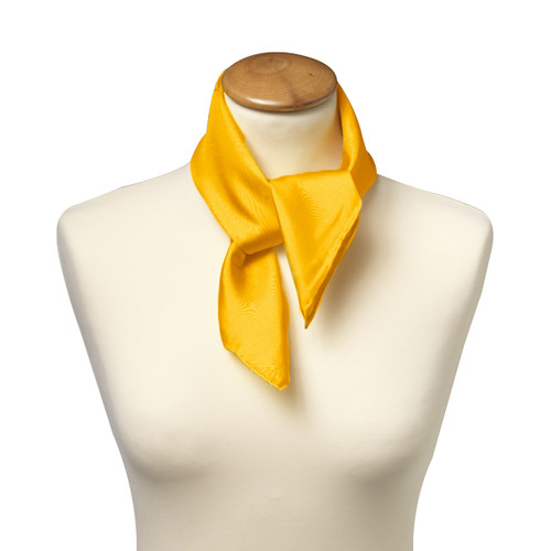 Foulard soie jaune - carré (2)
