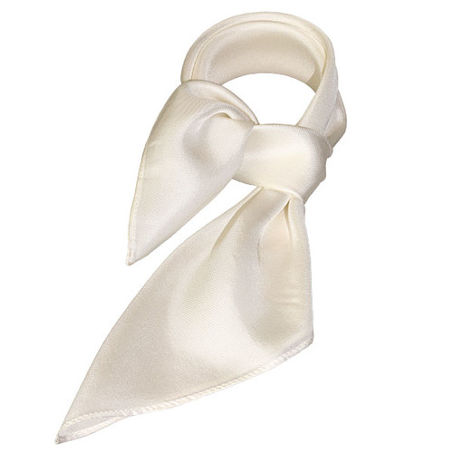 Foulard soie crème- carré (1)